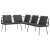 Sofa w kształcie litery L Czarna 231x173x78 cm z Polirattanu