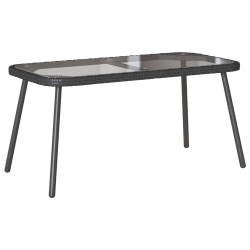 Stolik kawowy Czarny 90x45x42 cm z polirattanu