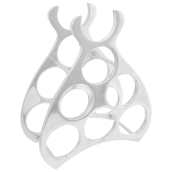 Stojak na wino srebrny 38 x 33 x 13 cm aluminium