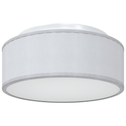 Lampa sufitowa  Okrągła Wpuszczana Szara Ø 30 cm Tkanina E27