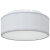 Lampa sufitowa  Okrągła Wpuszczana Szara Ø 30 cm Tkanina E27