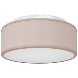 Lampa sufitowa  z płaskim montażem taupe 30 cm wykonana z E27