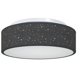 Lampy sufitowe  z gwiaździstym kloszem czarna Ø 38 cm tkanina E27