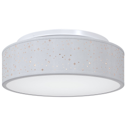 Lampa sufitowa  z gwieździstym kloszem Szary Ø 38 cm Tkanina E27