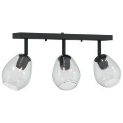 Lampy sufitowe  z regulowanym kloszem szklanym w antracycie, E27