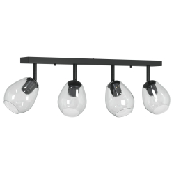 Lampa sufitowa  z regulowanym abażurem szklanym Anthracite E27