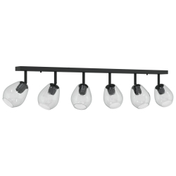 Lampy sufitowe z regulowanym kloszem ze szkła w antracycie E27