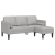 Sofa narożna 3-osobowa w kolorze chmurkowym 160 cm z tkaniny