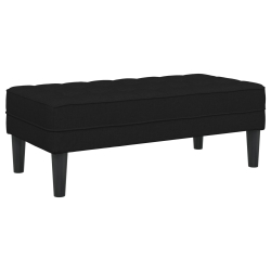 ławka Czarny 113x57x39 cm Tkanina