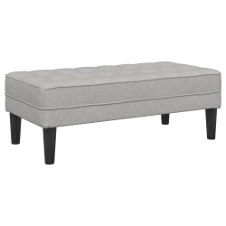 ławka w kolorze chmur szary 113x57x39 cm z tkaniny