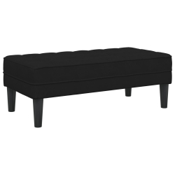 ławka  Czarna 113x57x39 cm Welur