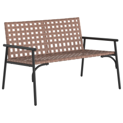 ławka ogrodowa czarna 113x79x75 cm z polirattanu