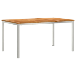 Stół do jadalni na świeżym powietrzu 150x90x75 cm z litego drewna teakowego