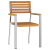Krzesła ogrodowe stackable 4 szt. z litego drewna akacjowego i stali