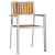 Stackable Garden Chairs 4 szt. Lite drewno akacjowe i metal