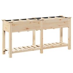 Donica ogrodowa z siatkami 161x43x76 cm z litego drewna świerkowego