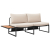 Sofa ogrodowa 2-osobowa  z poduszkami taupe