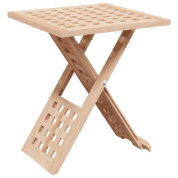 Stolik kawowy Składany 33x33x40,5 cm z litego drewna orzechowego