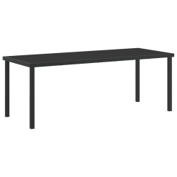 Stół ogrodowy Czarny 200x80x73 cm ze szkła hartowanego