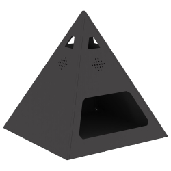 Ognisko Piramida Czarne 50x50x51 cm Stal