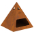 Piec ogrodowy Piramida 50x50x51 cm Stal postarzana
