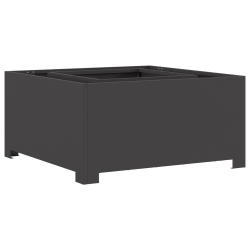 Ognisko Kwadratowe Czarne 80x80x40 cm Stal