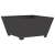 Ognisko Kwadratowe Czarne 80x80x40 cm Stal