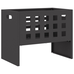 Ognisko Prostokątne Czarny 50x30x40 cm Stal