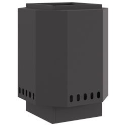 Piec Ogniskowy Bezdymny Czarny 38x38x51 cm Stal