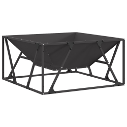 Ognisko Kwadratowe Czarny 80x80x40 cm Stal