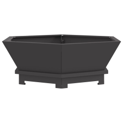 Ognisko hexagonalne Czarny 75x75x28 cm Stal
