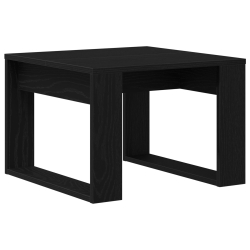 Stolik kawowy  z czarnego dębu - 50x50x35 cm, z drewna konstrukcyjnego