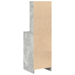 Wysoki stolik betonowy szary 40x41x135 cm z drewna kompozytowego