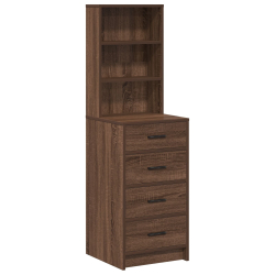 Wysoki Stolik Brązowy Dąb 40x41x135 cm Drewno Inżynieryjne