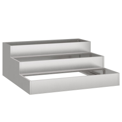Donica ogrodowa  3-tier 90x90x35 cm Stal nierdzewna