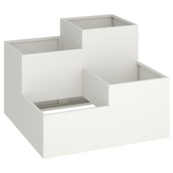 Donica ogrodowa 80x80x60 cm Biała Stal