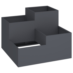 Donica Ogrodowa 80x80x60 cm Antracytowa Stal