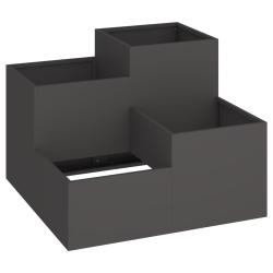 Donica ogrodowa 100x100x60 cm stal czarna