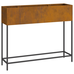 Podniesiona donica ogrodowa  100x26x82 cm Stal zwietrzała