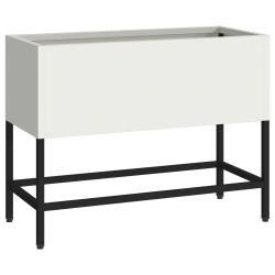 Podwyższony Zieleniec 60x26x45 cm Biała Stal