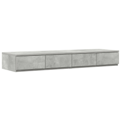 Szuflady stół z betonu szary 120x36.5x16.5 cm z drewna