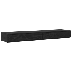 Szuflady pod łóżko Czarny 135x36,5x16,5 cm Z materiału drewnopochodnego