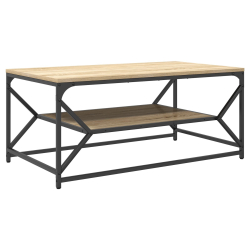 Stolik kawowy  z półką dąb Sonoma 90x50x40 cm materiał drewnopochodny