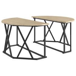 Stolik kawowy Sonoma dąb 80x80x42 cm z drewna inżynieryjnego