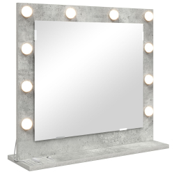 Lustro toaletowe  z oświetleniem LED Szary beton 60x55x18 cm