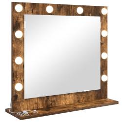 Lustro toaletowe  z podświetleniem LED w kolorze przyciemnianego dębu 60x55x18 cm