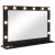 Lustro toaletowe  z podświetleniem LED Czarny Dąb 80x55x18 cm