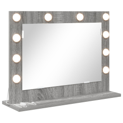 Lustro toaletowe  Szare Sonoma MDF, Szkło 60 x 45 x 18 cm