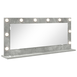 Lustro toaletowe  z oświetleniem LED Szary beton 100x45x18 cm
