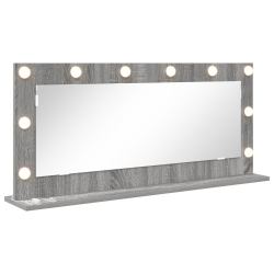 Lustro toaletowe  z oświetleniem LED Szare Sonoma 100x45x18 cm